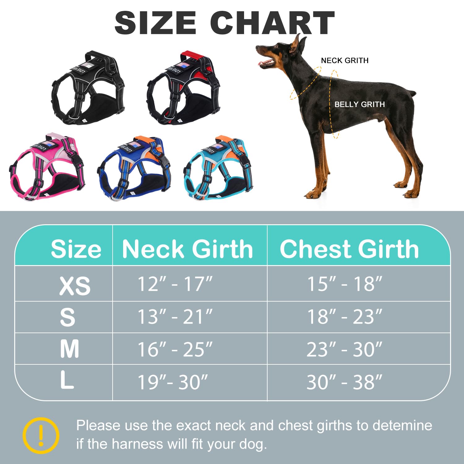 Wocume Dog Vest Harness For Large Dogs With 2 Dog Patches, No Pull Adjustable Harness With Handle For Walking Training, Reflecti